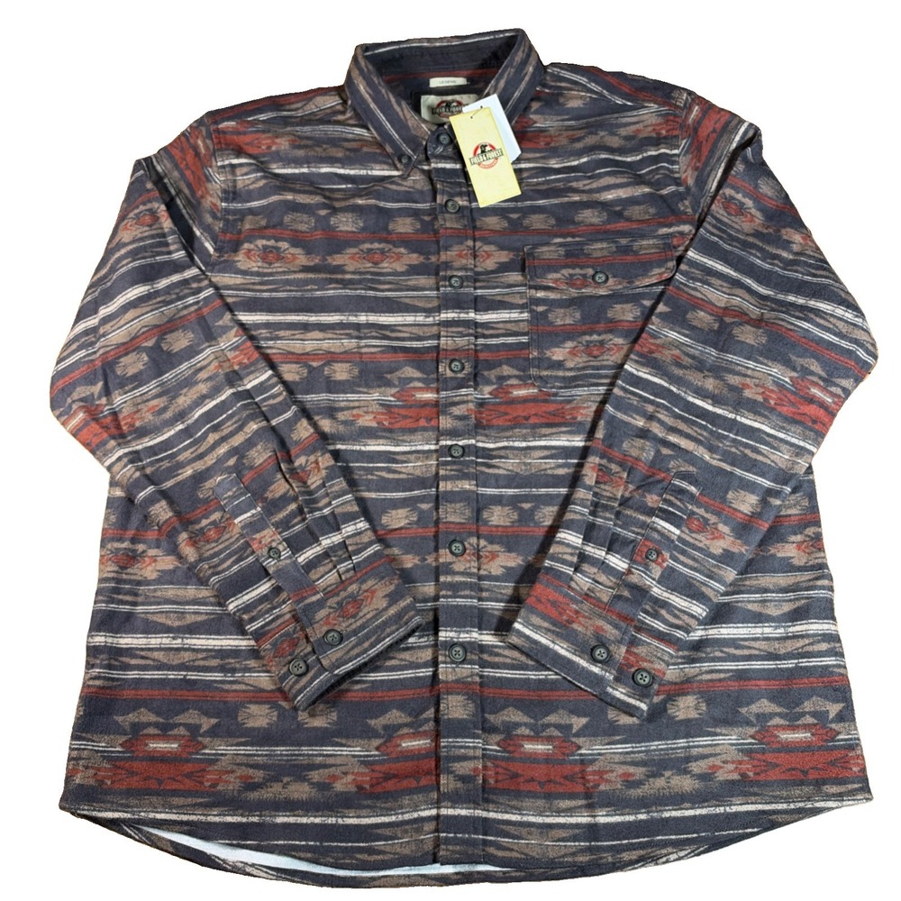 Field & Forest Flannel Shirt Men's XL Aztec Southwestern Print Outdoor NWT